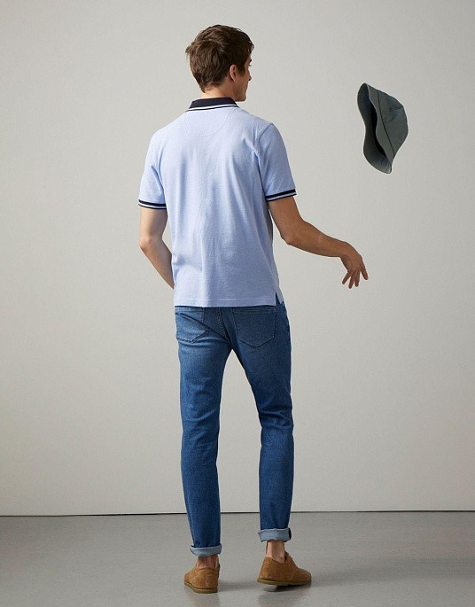 Поло Pierre Cardin із колекції Future Flex у блакитному кольорі