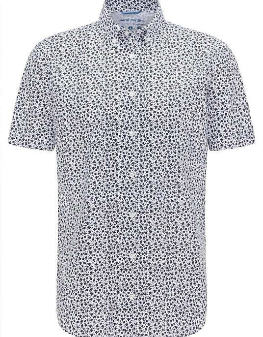 Рубашка Pierre Cardin из коллекции Future Flex с коротким рукавом в белом цвете