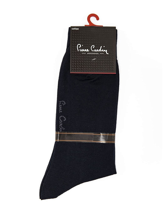 Мужские носки с фирменной надписью Pierre Cardin синего цвета