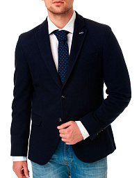 Синий текстурный мужской пиджак от Pierre Cardin