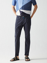 Flat trousers Pierre Cardin from the Future Flex collection in navy blue