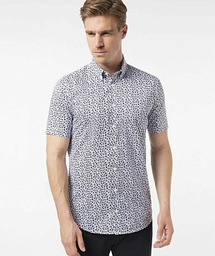 Pierre Cardin Future Flex short sleeve shirt with print