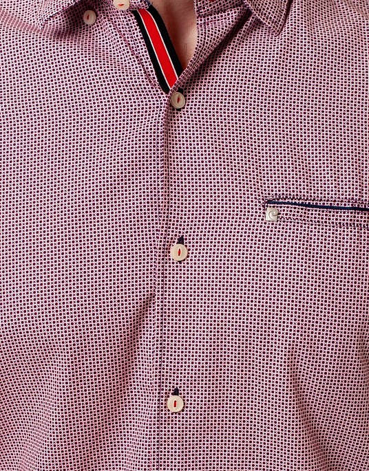 Рубашка  Pierre Cardin в красном цвете с узором