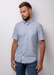 Pierre Cardin short sleeve shirt from the Denim Academy collection in blue