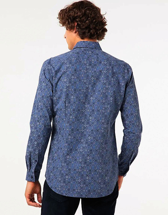 Рубашка Pierre Cardin из коллекции Voyage в синем цвете