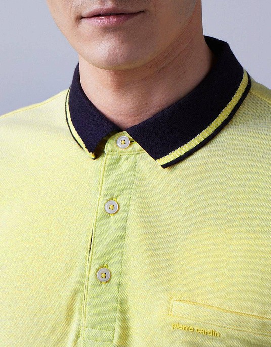Поло Pierre Cardin із колекції Future Flex у світло-жовтому кольорі