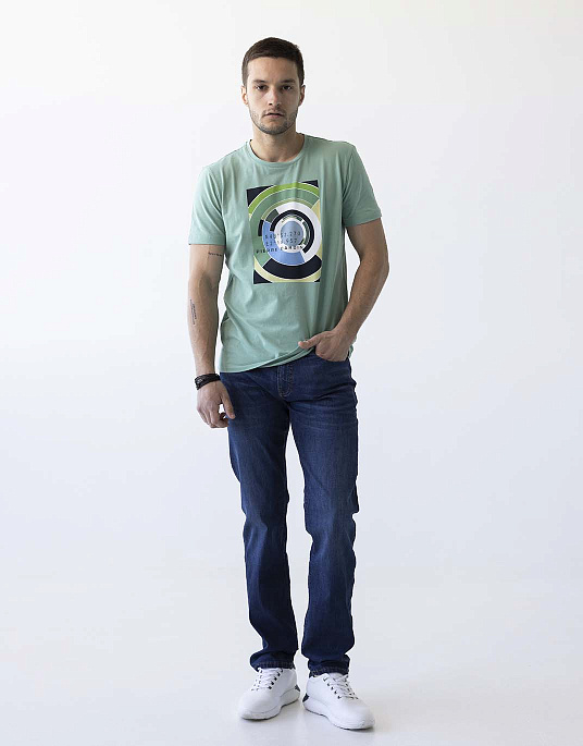 Pierre Cardin t-shirt with a print in green