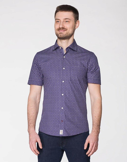 Pierre Cardin short sleeve shirt in purple