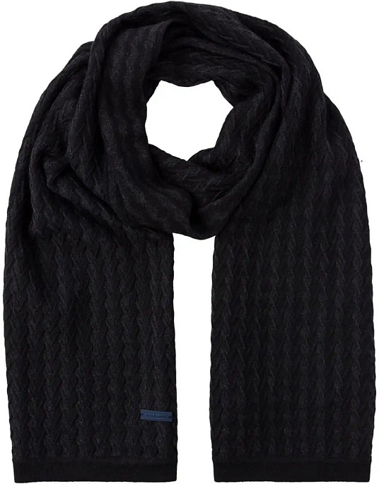 Подарочный набор шапка Pierre Cardin + шарф в черном цвете