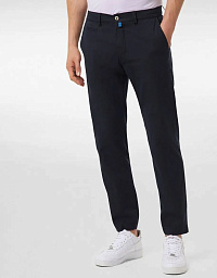 Pierre Cardin flats trousers with slant pockets Future Flex collection in dark blue