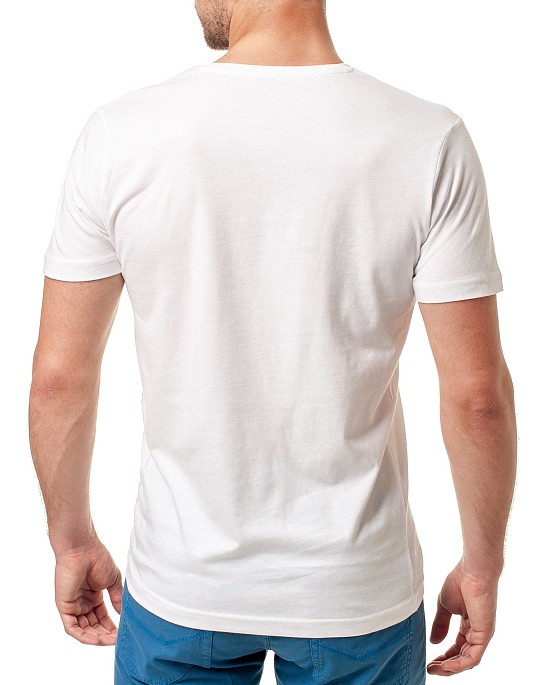 Комплект базовых футболок Pierre Cardin в белом цвете с V образным вырезом