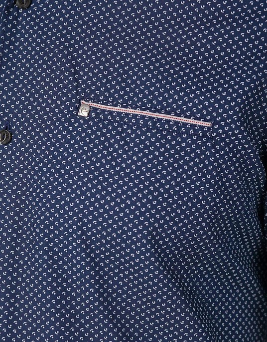 Рубашка Pierre Cardin из серии Denim Story в синем цвете с узором