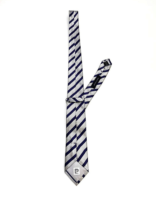 Pierre Cardin silver tie with blue stripe