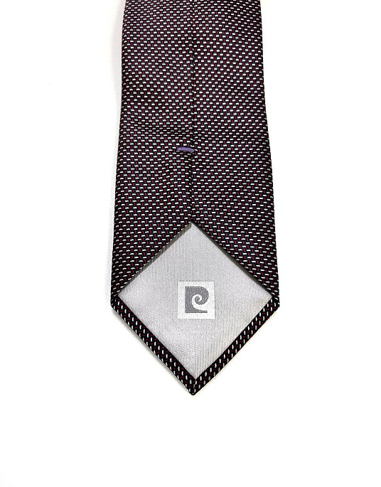 Pierre Cardin burgundy polka dot tie