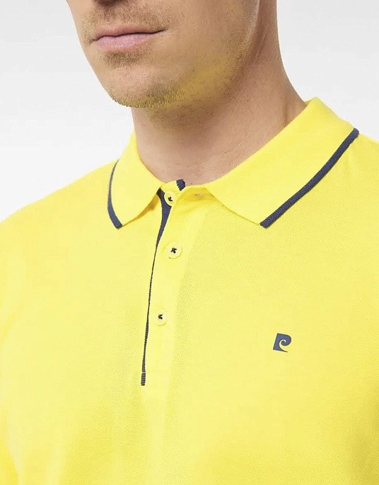 Поло Pierre Cardin з колекції Air Touch в жовтому кольорі