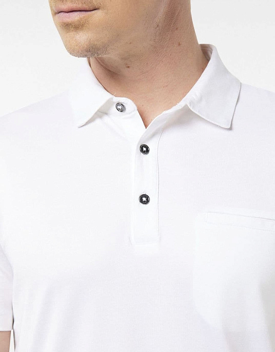 Pierre Cardin polo shirt from the Voyage collection in white