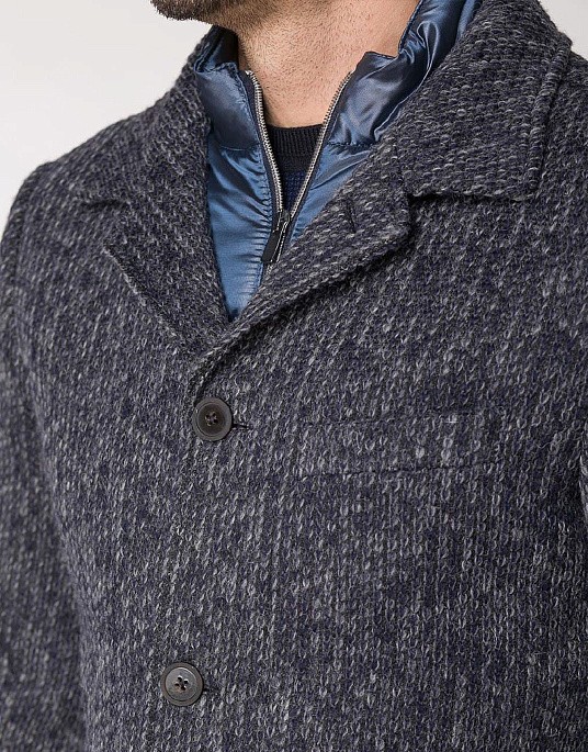 Куртка - пальто Pierre Cardin из коллекции Future Flex в серо-синем цвете