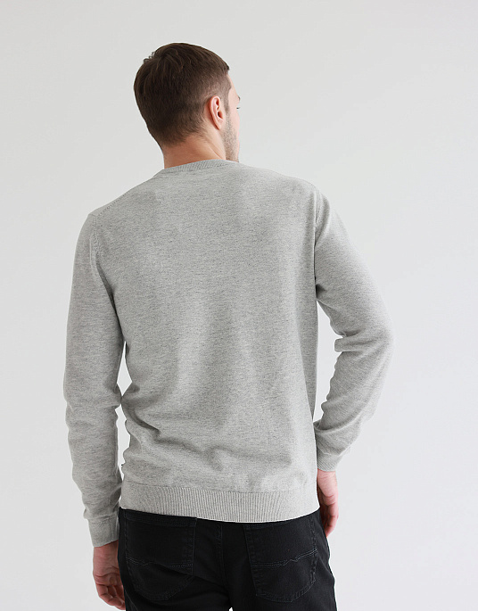 Pierre Cardin jumper with a round collar of gray color