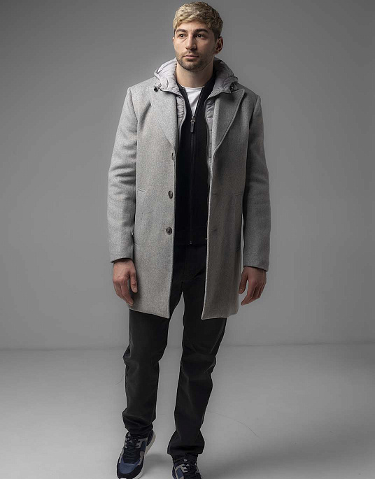 Пальто Pierre Cardin у сірому кольорі