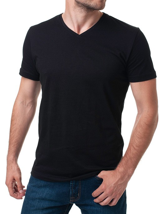 Комплект базових футболок Pierre Cardin у чорному кольорі з V-подібним вирізом