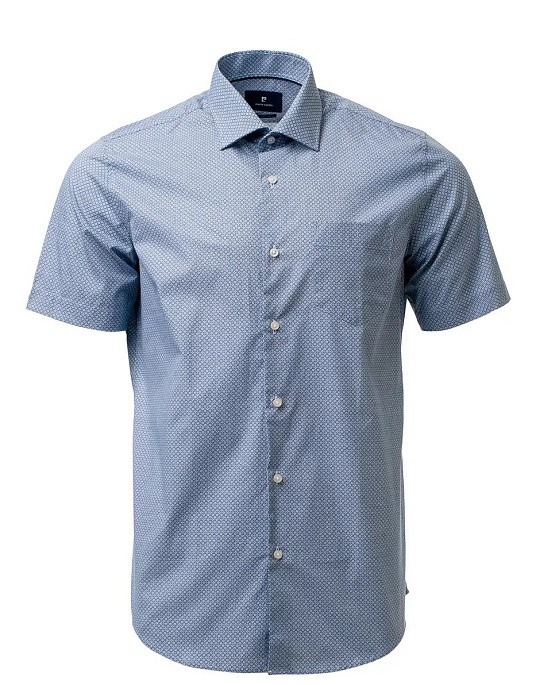 Pierre Cardin short sleeve shirt in gray with a print