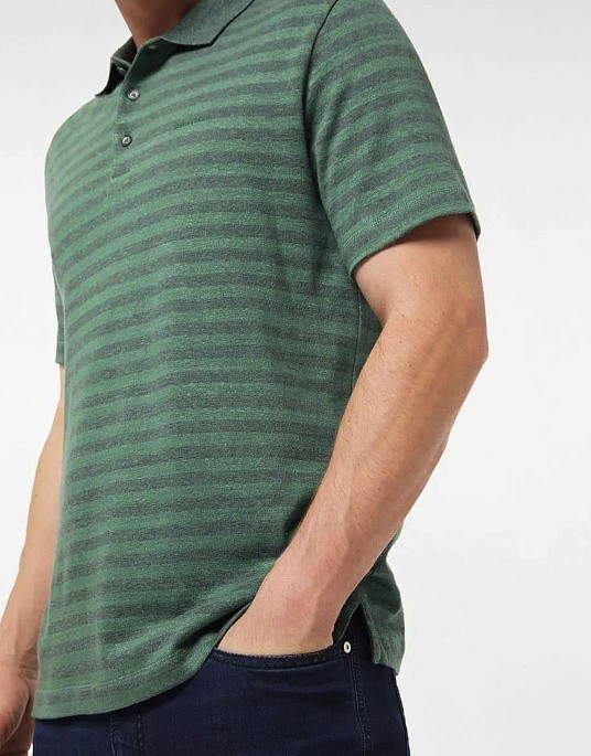 Pierre Cardin polo shirt from Future Flex collection green with stripes