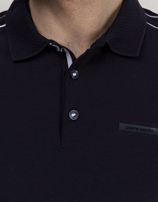 Pierre Cardin polo shirt from Future Flex collection in dark blue