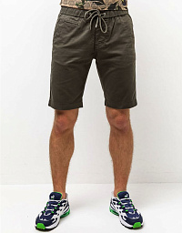 Pierre Cardin jogger shorts with elastic in khaki