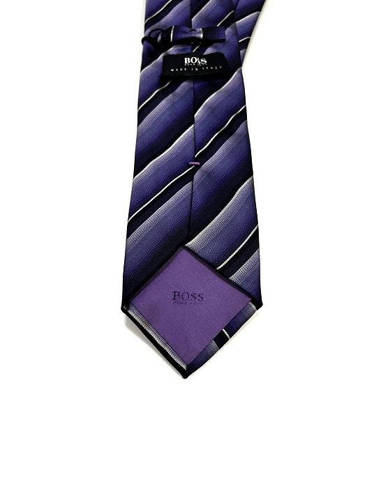 BOSS purple striped tie