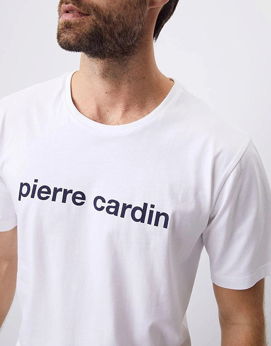 Футболка Pierre Cardin з колекції Denim Academy у білому кольорі