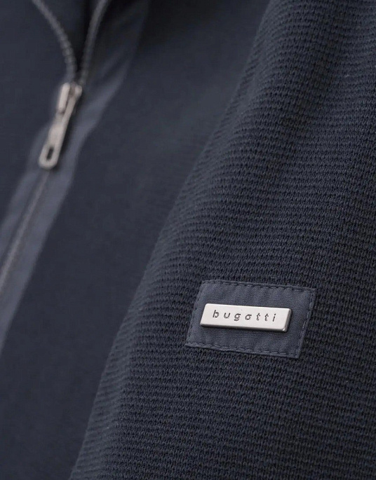 Bugatti zip-up jacket in navy blue