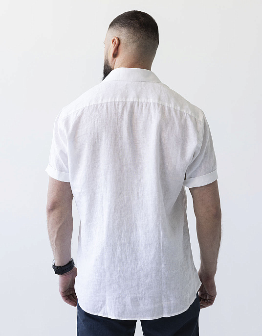 Лляна сорочка Pierre Cardin з коротким рукавом
