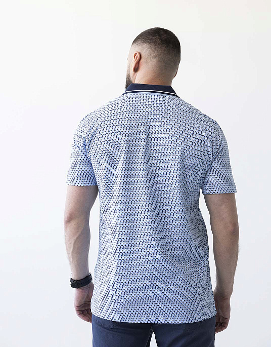 Pierre Cardin polo shirt in blue color with a pattern