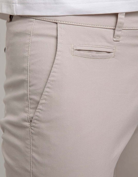 Pierre Cardin trousers - flats with a slant pocket from the Future Flex collection in beige