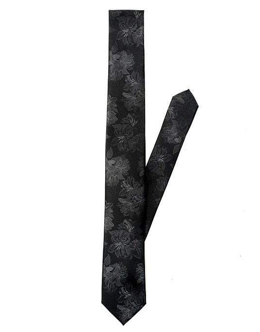 Pierre Cardin tie black with print