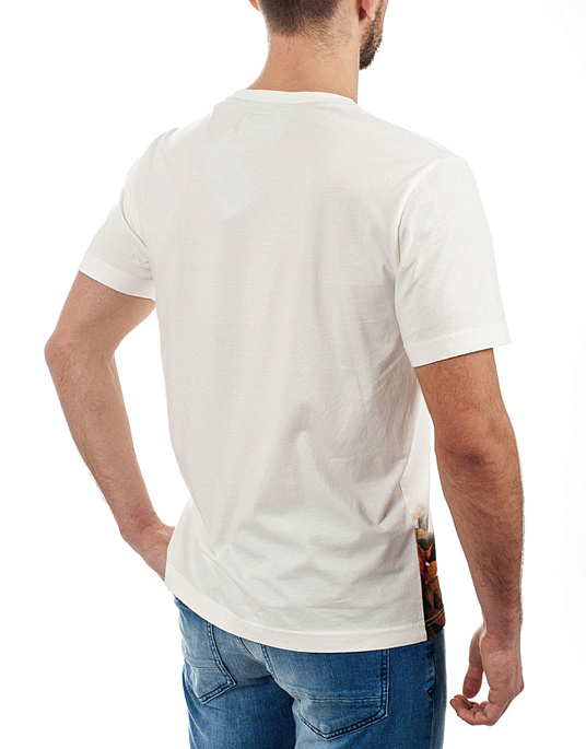 Pierre Cardin T-shirt from the Denim Story collection in white with summer print