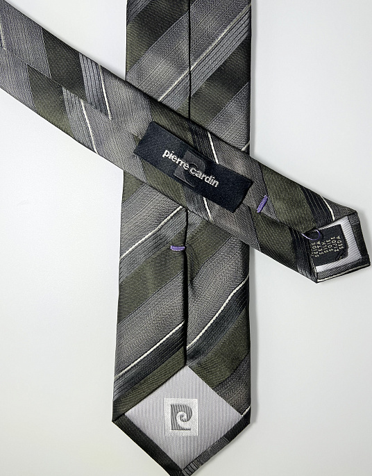 Pierre Cardin olive striped tie