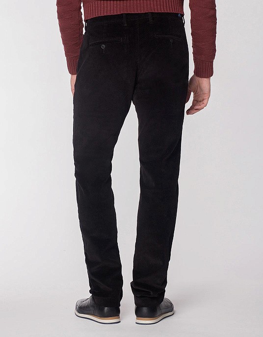 Вельветові брюки Pierre Cardin із колекції Future Flex у чорному кольорі