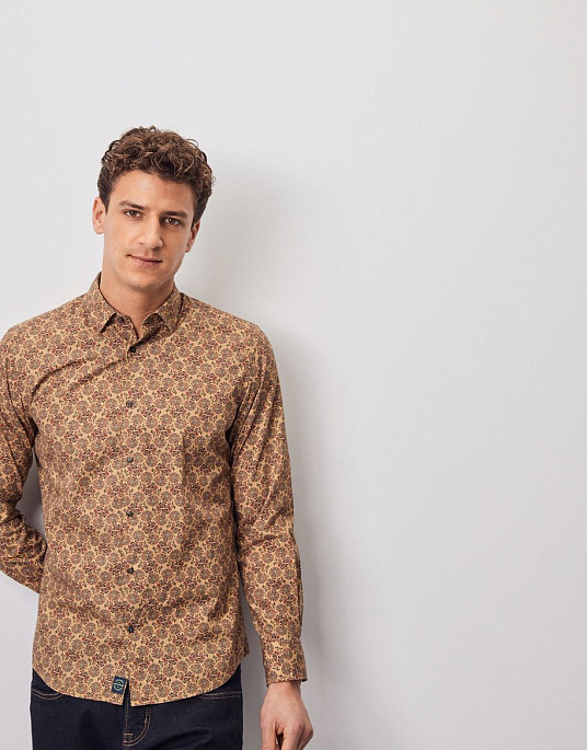 Pierre Cardin shirt from the Denim Academy collection in brown