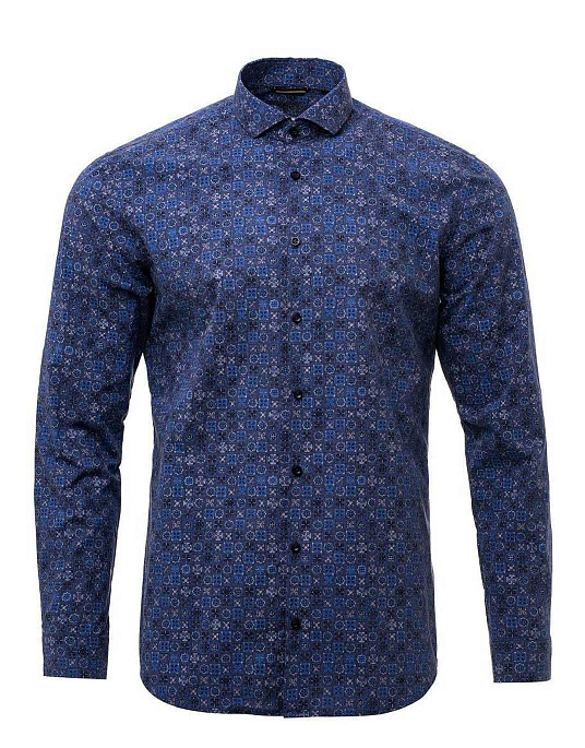 Рубашка Pierre Cardin из коллекции Voyage в синем цвете