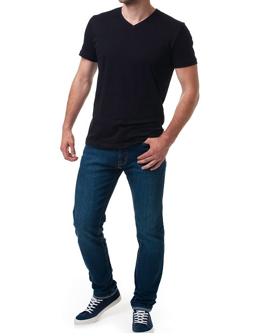 Pierre Cardin Basic Black V-Neck T-Shirts Set
