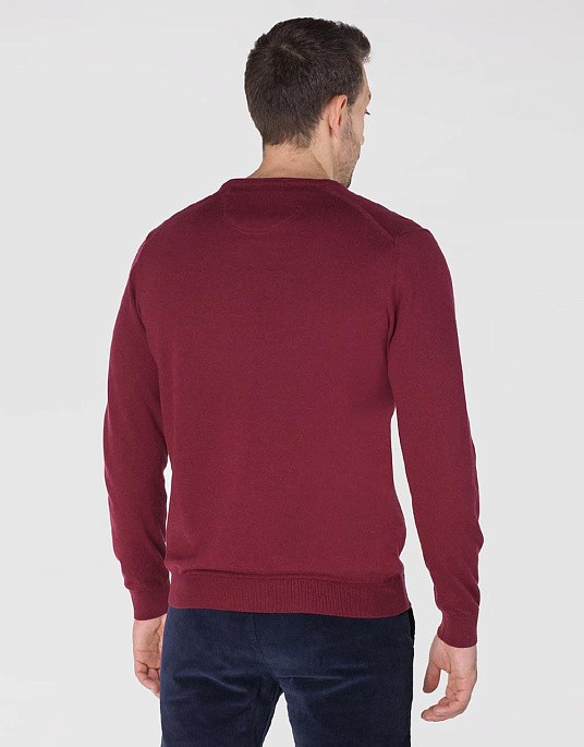 Пуловер Pierre Cardin із серії Royal Blend у бордовому кольорі