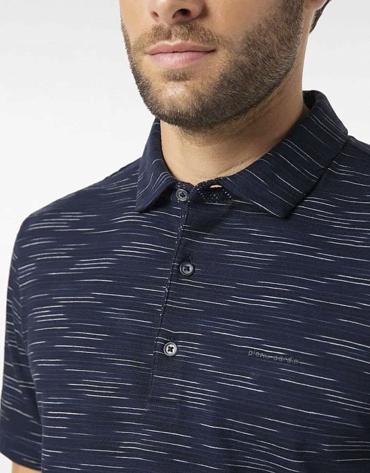 Pierre Cardin polo shirt from Future Flex collection blue with stripes