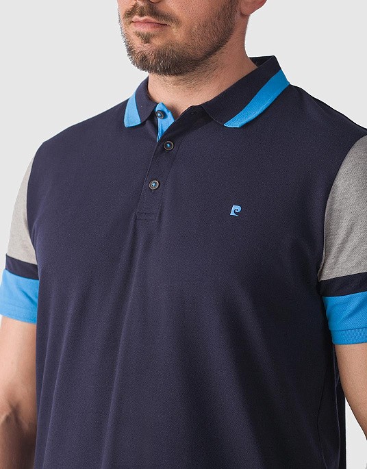 Pierre Cardin polo shirt from the Future Flex collection in navy blue