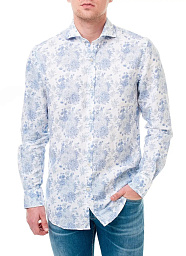 Pierre Cardin shirt from the Le Bleu collection in white with a floral print