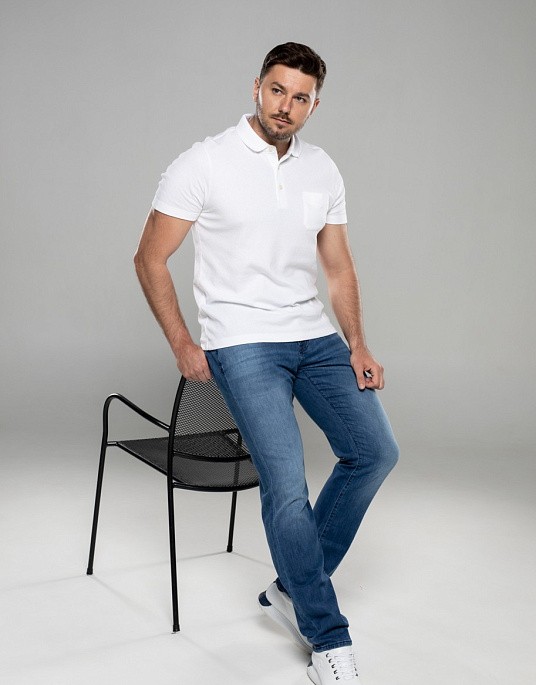 Pierre Cardin polo shirt from the Future Flex collection in white