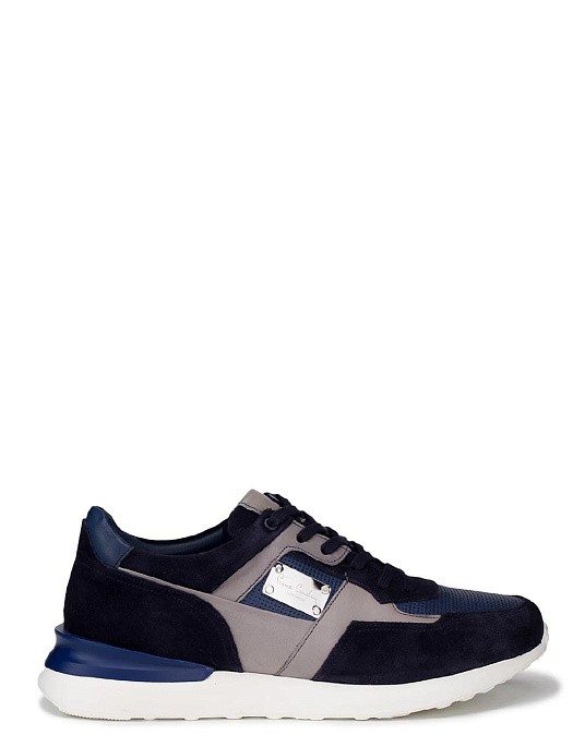 Sneakers blue Pierre Cardin with suede inserts