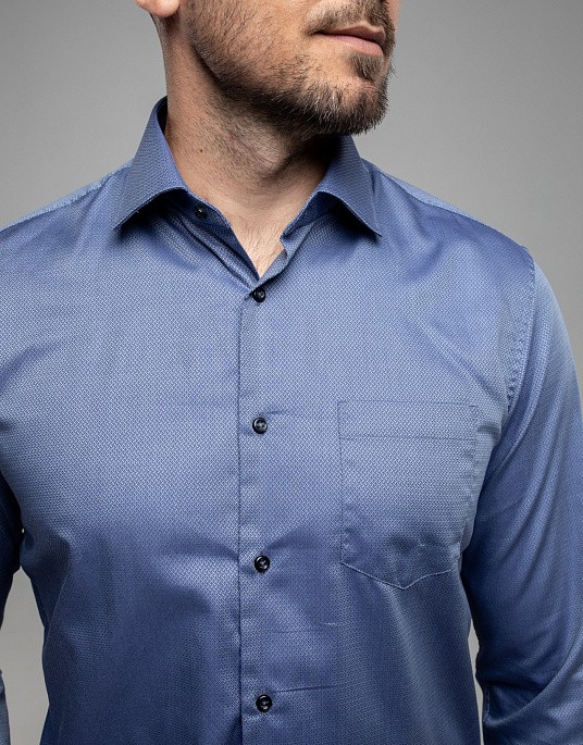 Pierre Cardin shirt in dark blue with a print
