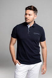 Pierre Cardin polo shirt from the Future Flex collection in navy blue