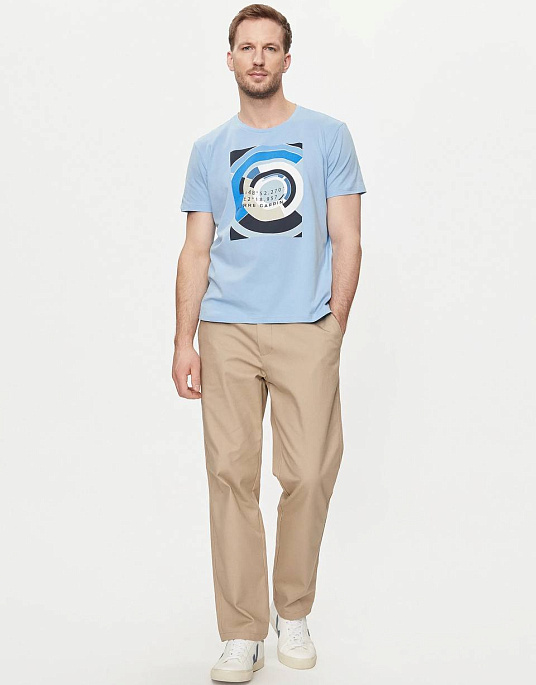 Pierre Cardin t-shirt with a print in blue color